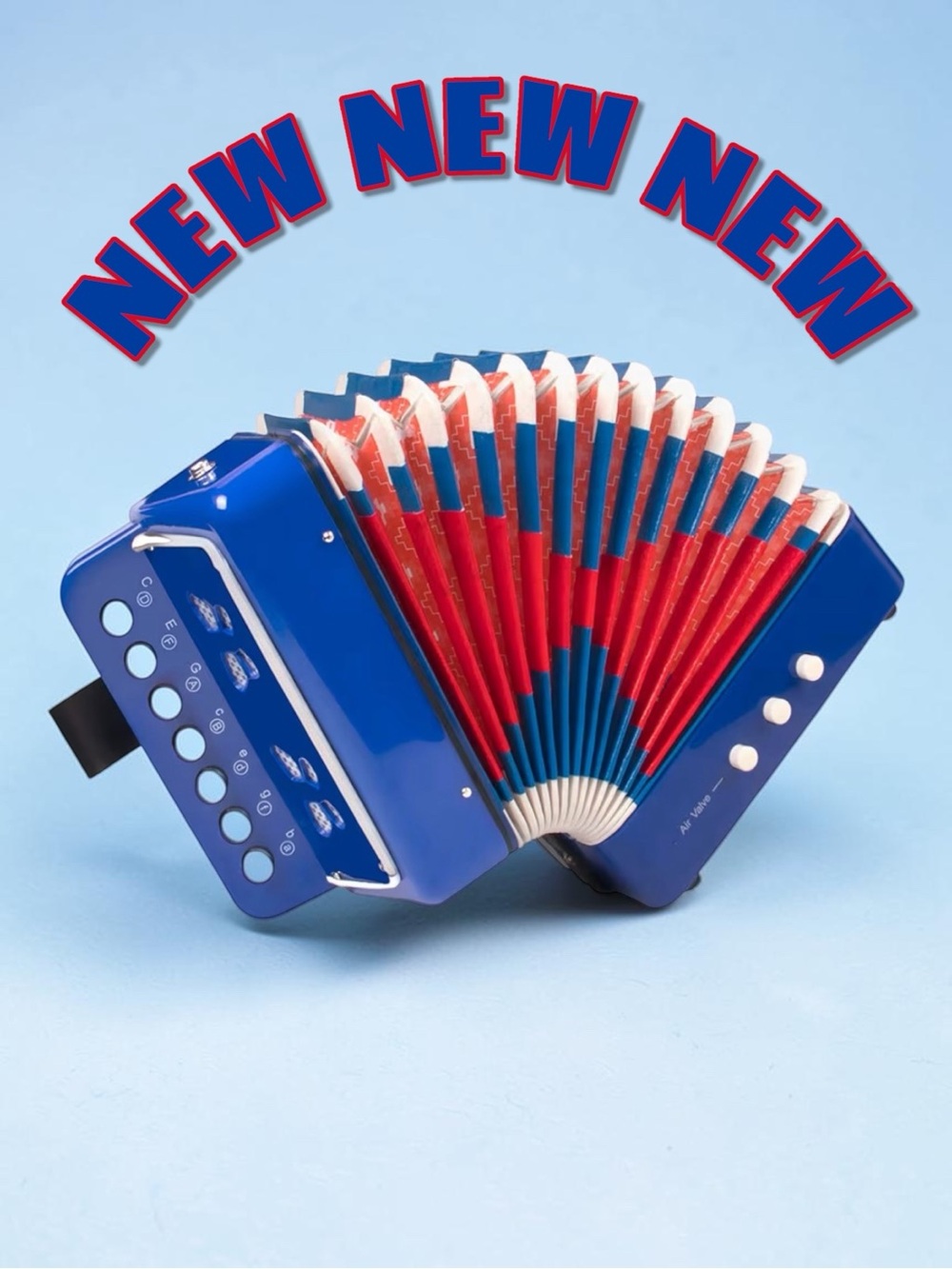 🎵🪗 Kids Accordion – Beginner Musical Instrument (Blue)